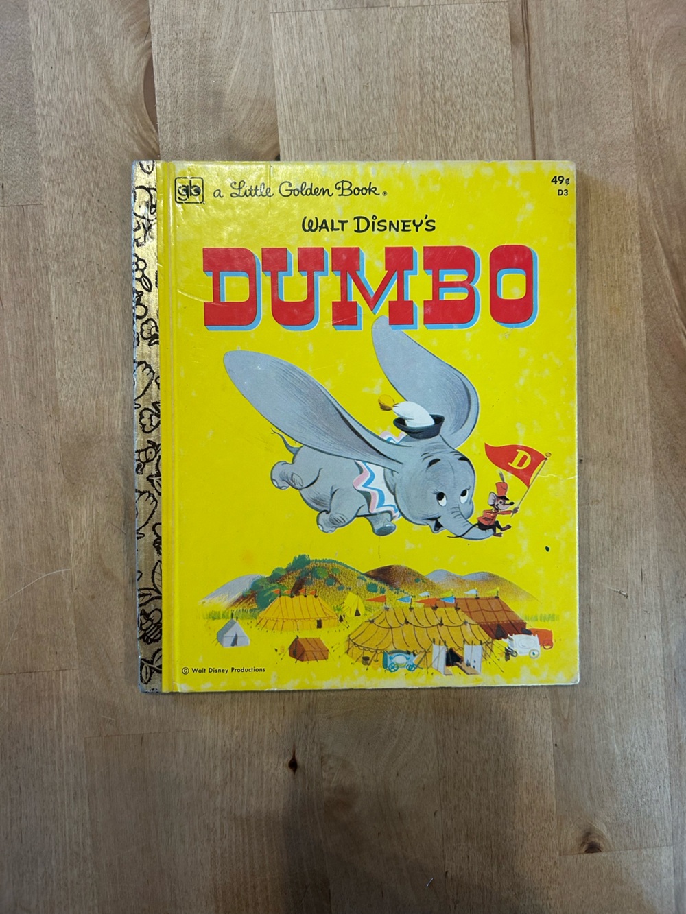 Vintage 1974 Walt Disney’s Dumbo Little Golden Book #D3 — 36th Printing
